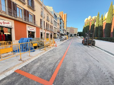 La zona taronja de la Pujada del Castell
