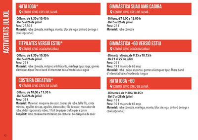 Activitats juliol 1